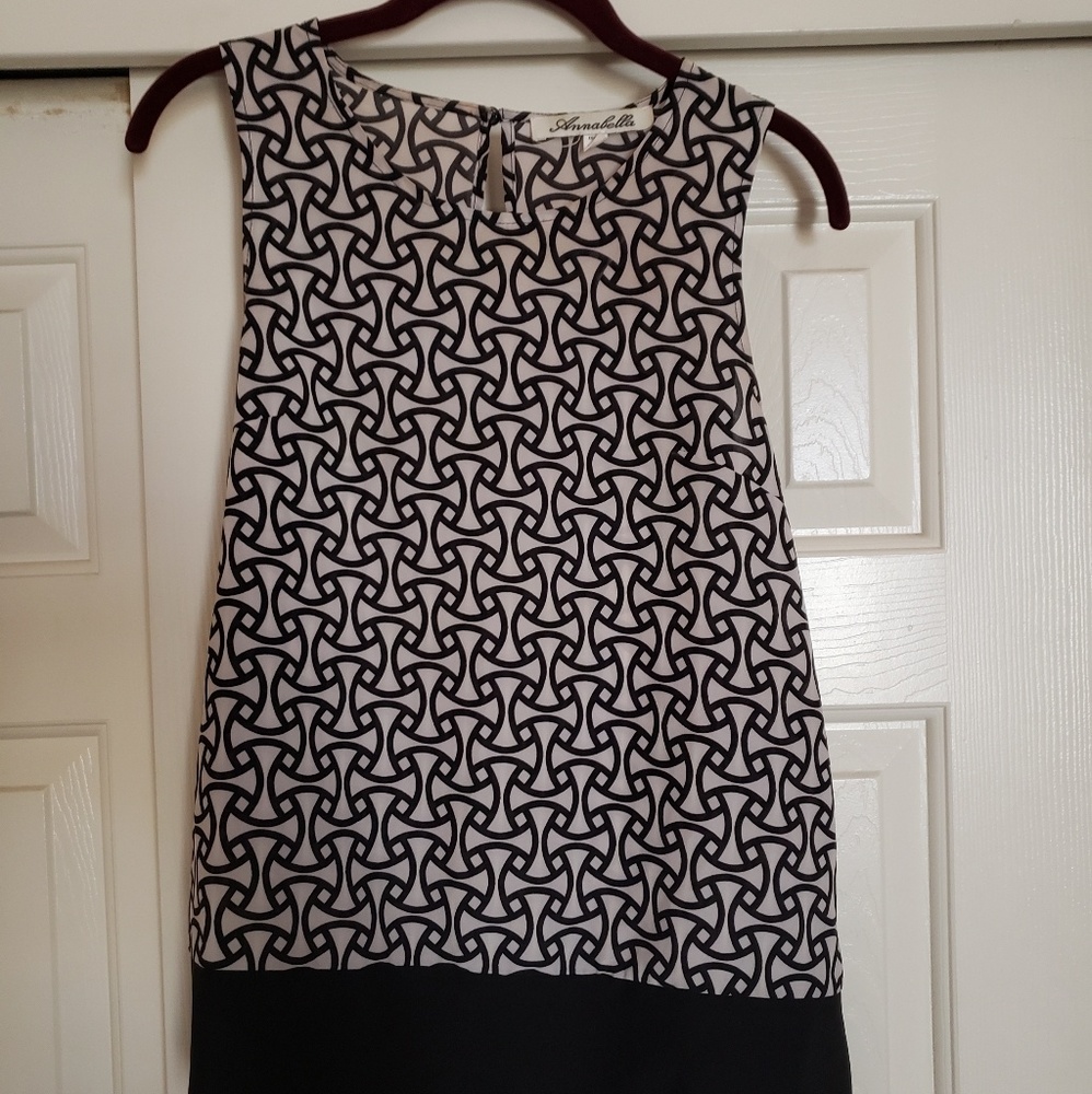 Tank Top Black and White Blouse